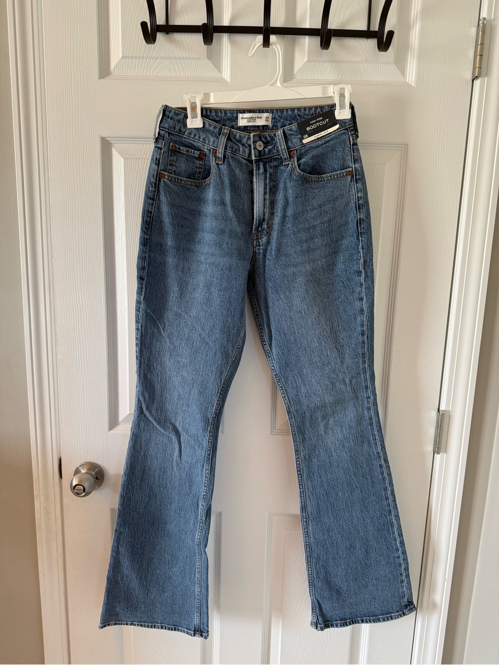 Abercrombie & Fitch Women's Curve Love High Rise Bootcut Jean